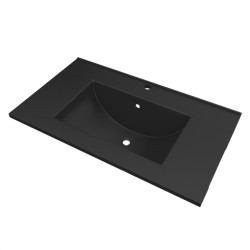 Plan de toilette Ready noir 80 cm – Élégance et Praticité | AURLANE