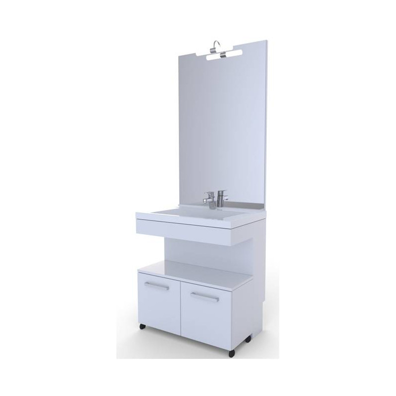 Meuble De Salle De Bain Avec Vasque Et Miroir Handy 70 Cm Aurlane