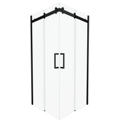 Porte de douche coulissante Rolling Black Square 90x90 | AURLANE