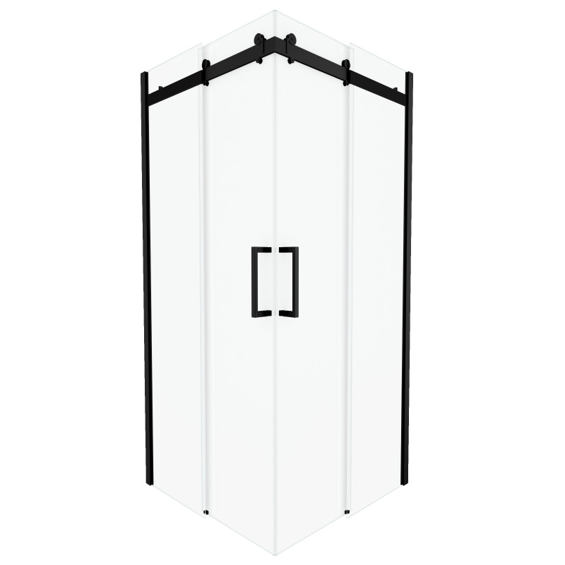 Porte de douche coulissante Rolling Black Square 90 x 90 x 200 cm AURLANE