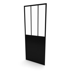 Paroi de douche Fabrik noire 80x200cm | AURLANE