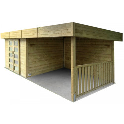 Abri de jardin en bois moderne Arhus 28 mm 3,3 x 2,45 m | SOLID