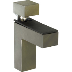 Clip carré tablette nickel 22mm – Lot de 2 pièces