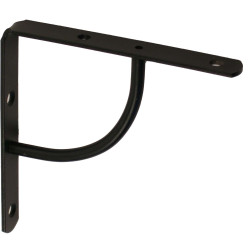 Équerre renforcée noire 24x24 cm – Support solide