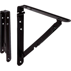 Équerre Pliable Noire 30x30cm – Support Robuste