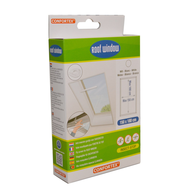 Moustiquaire Fenêtre Toit Blanche 150x180cm – Protection Confort | CONFORTEX