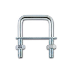 Bride de fixation carrée pour tube avec platine 31 mm 2 pièces CHAPUIS