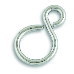 Crochet S Laiton Chromé 22mm – Lot de 10 | CHAPUIS

