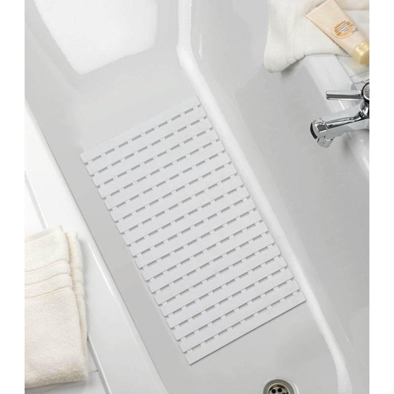 Tapis de bain Arinos blanc 63 x 40 cm WENKO Tapis de bain Arinos blanc 63 x 40 cm WENKO