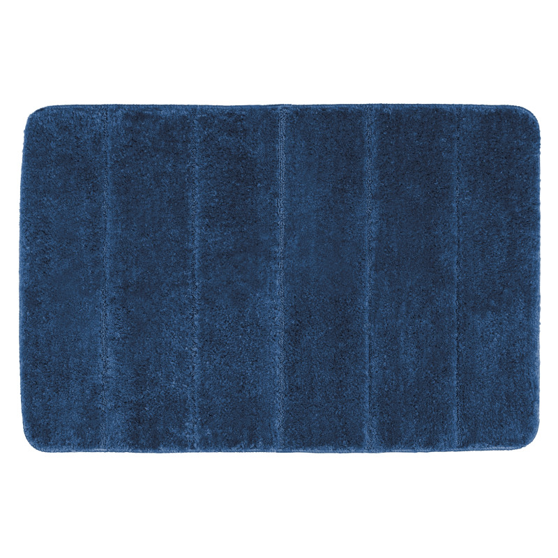 Tapis de salle de bain Steps bleu marine 90 x 60 cm WENKO