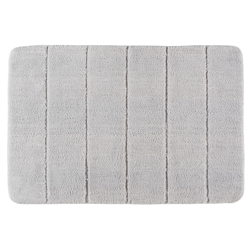 Tapis de salle de bain Steps gris clair 90 x 60 cm WENKO