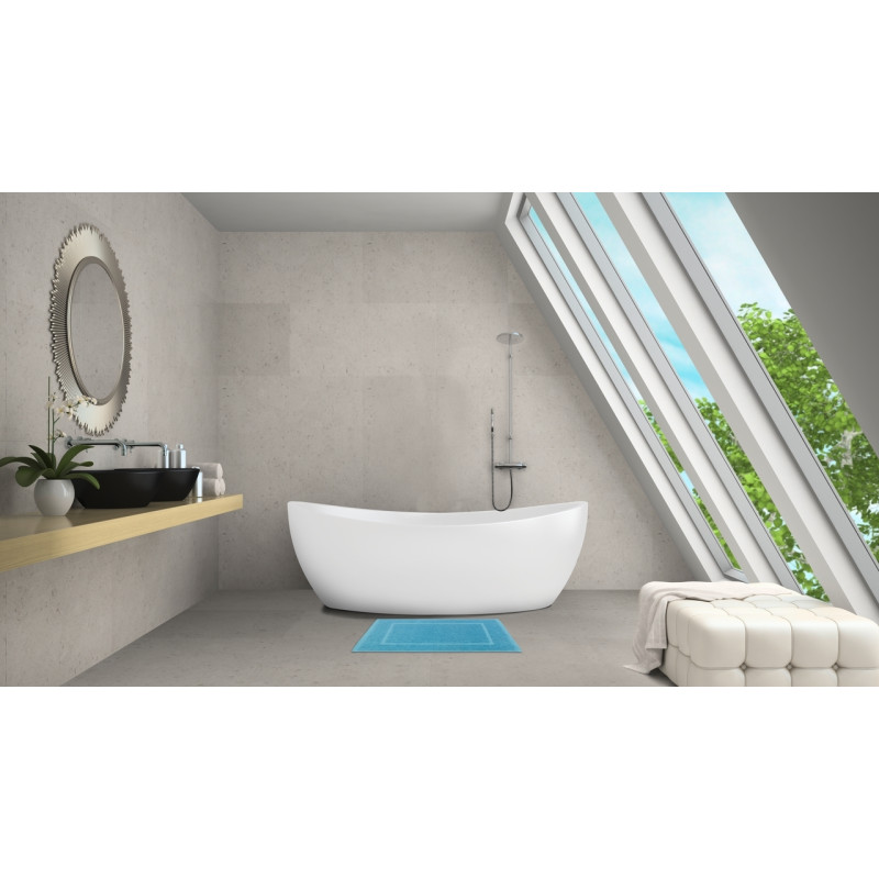 Tapis de salle de bain Zen bleu 60 x 40 cm