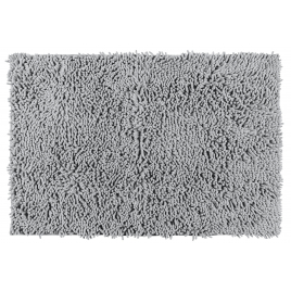 Tapis de salle de bain Chenille gris clair 80 x 50 cm WENKO