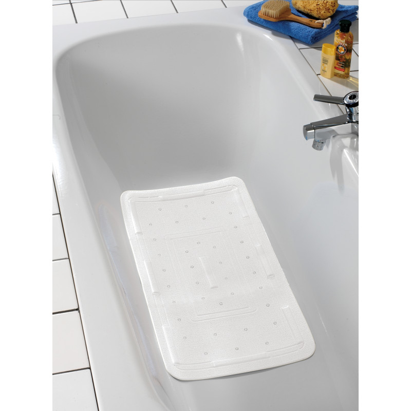 Tapis de bain Florida blanc 90 x 36,5 cm WENKO Tapis de bain Florida blanc 90 x 36,5 cm WENKO