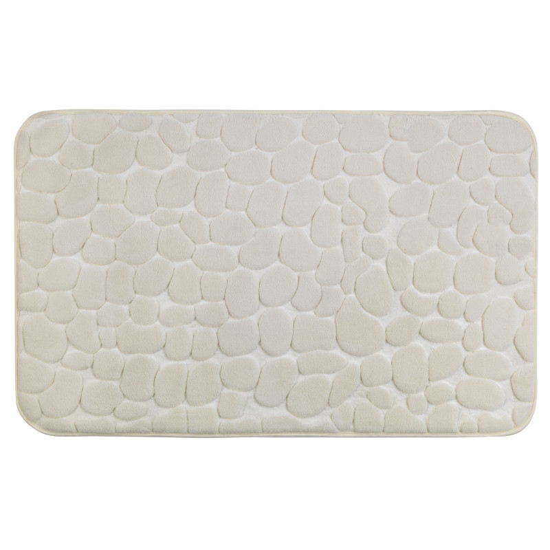 Tapis de salle de bain Memory Pebbles beige 80 x 50 cm WENKO