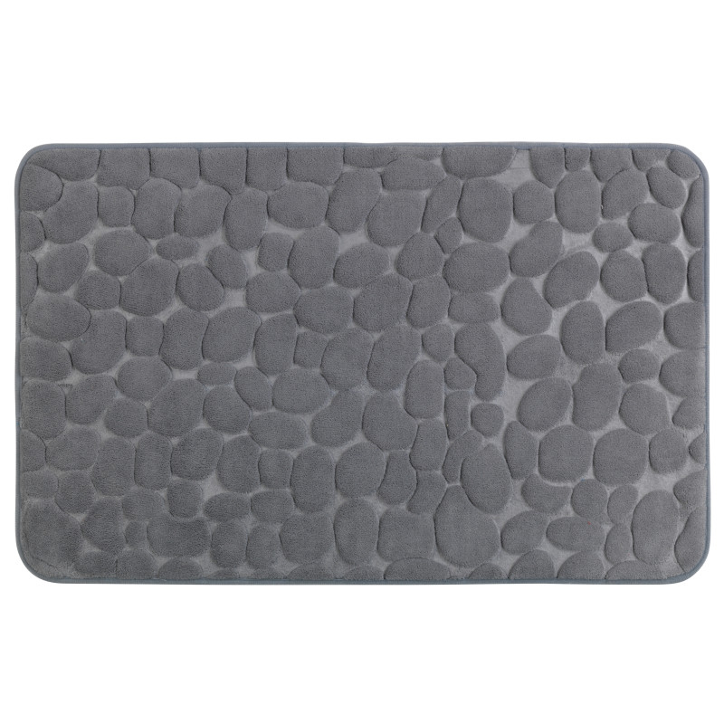 Tapis de salle de bain Memory Pebbles gris 80 x 50 cm WENKO