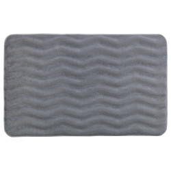 Tapis de salle de bain Memory Waves gris clair 80 x 50 cm WENKO