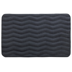 Tapis de salle de bain Memory Waves gris foncé 80 x 50 cm WENKO