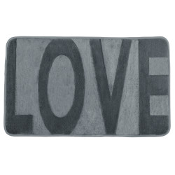 Tapis de salle de bain Memory Love gris souris 80 x 50 cm WENKO