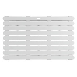 Caillebotis de bain In & Outdoor blanc 80 x 50 x 3 cm WENKO