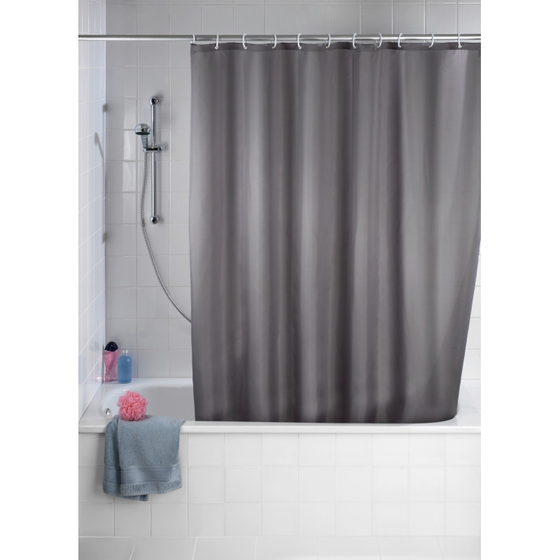 Rideau de douche anti-moisissure gris 180 x 200 cm WENKO