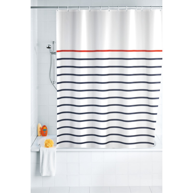 Rideau de douche anti-moisissure Marine 180 x 200 cm WENKO