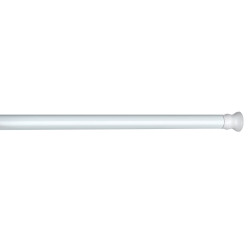 Barre de rideau de douche télescopique blanche Ø 28 mm 110-185 cm WENKO