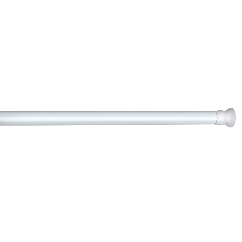 Barre de rideau de douche télescopique blanche Ø 28 mm 110-185 cm WENKO