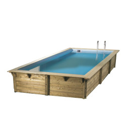 Piscine avec liner bleu Azura 3,5 x 5,05 x 1,26 m UBBINK