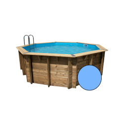 Piscine Océa Ø 5,1x1,2m UBBINK Liner Bleu Bois | UBBINK