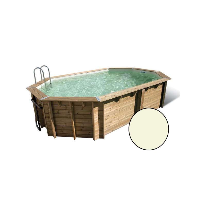 Piscine avec liner beige Océa 3,55 x 5,5 x 1,2 m UBBINK