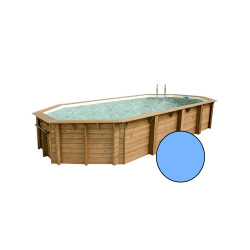 Piscine Océa UBBINK 4,7x8,6m Liner Bleu - Bois | UBBINK