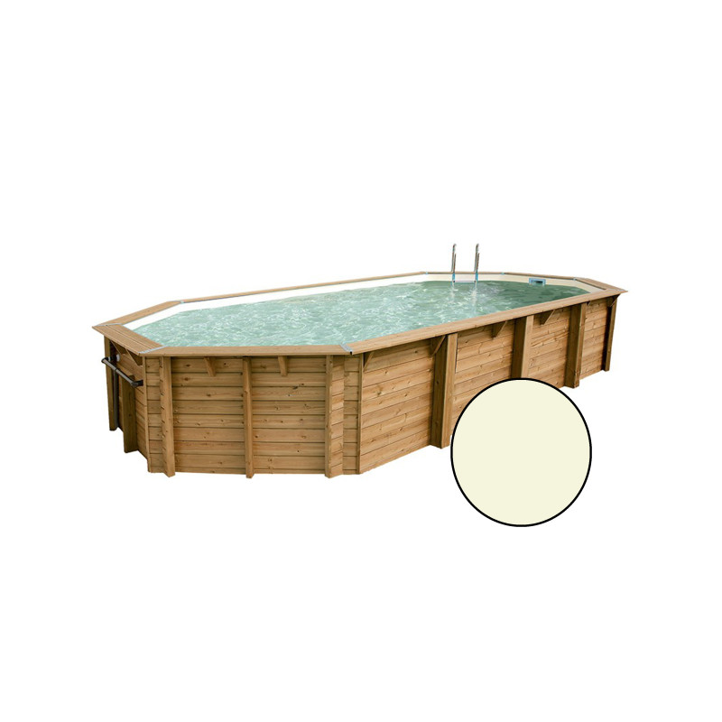 Piscine avec liner beige Océa 4,7 x 8,6 x 1,3 m UBBINK