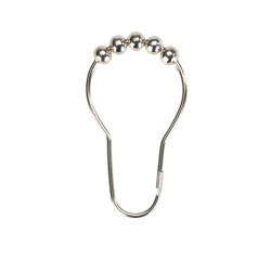 Set d'anneaux en acier chromé pour rideau de douche 12 pièces WENKO Set d'anneaux en acier chromé pour rideau de douche 12 pièces WENKO