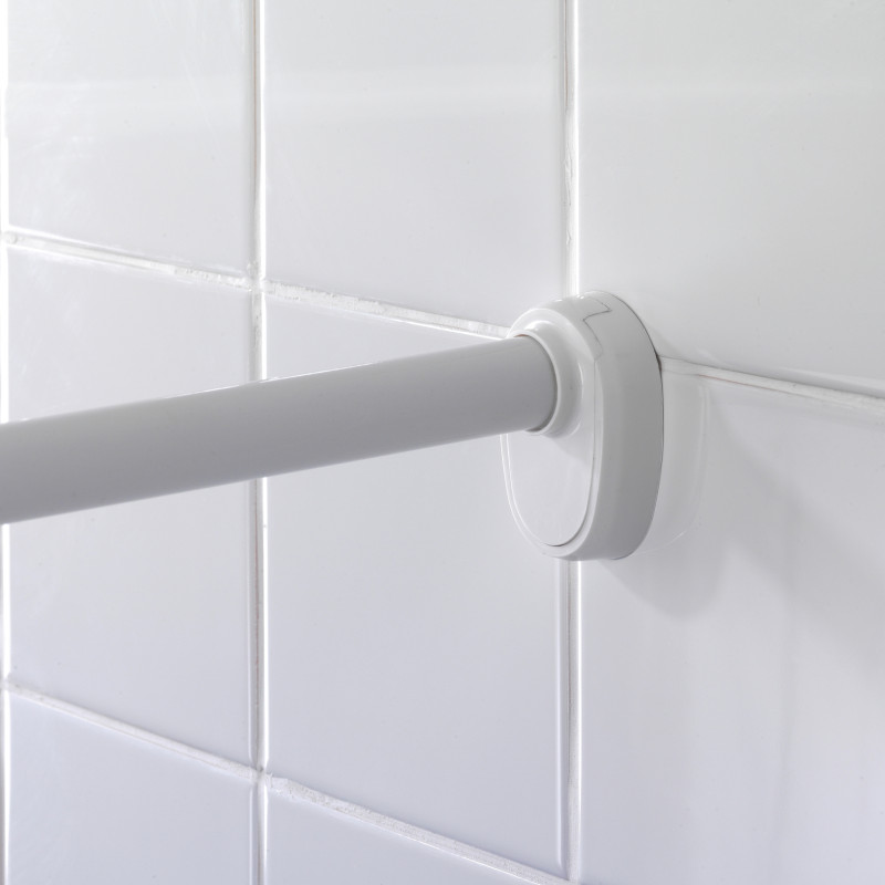 Barre de douche pour douche d'angle blanche WENKO Barre de douche pour douche d'angle blanche WENKO
