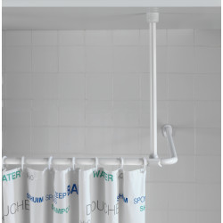 Support de barre de douche universel blanc WENKO