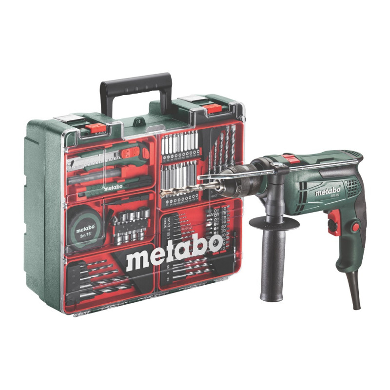 Perceuse à percussion SBE650 avec accessoires 650 W METABO