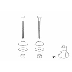 Lot de fixation en métal pour abattant WC ALLIBERT