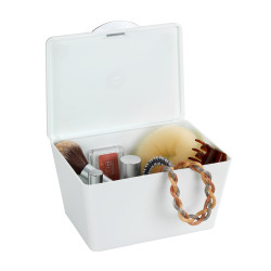 Boîte de rangement avec couvercle Brasil blanche WENKO Boîte de rangement avec couvercle Brasil blanche WENKO