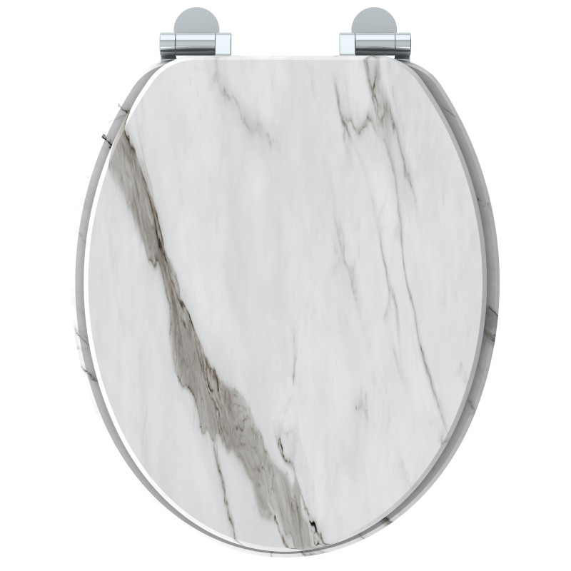 Abattant pour WC Naturo Marble Blanc ALLIBERT