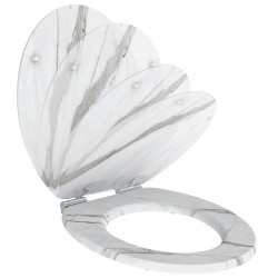Abattant pour WC Naturo Marble Blanc ALLIBERT Abattant pour WC Naturo Marble Blanc ALLIBERT