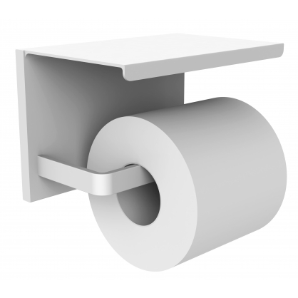 Dérouleur de papier toilette avec tablette blanc mat Loft Game ALLIBERT
