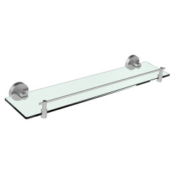 Tablette en verre avec fixations brossées Coperblink 52 cm ALLIBERT