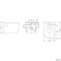 Cuvette suspendue avec abattant WC Flora GROHE
