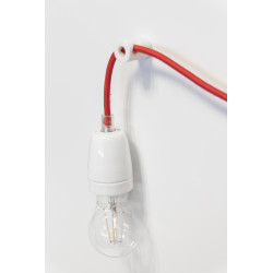 Crochet de fixation en V pour câble blanc 2 pièces CHACON