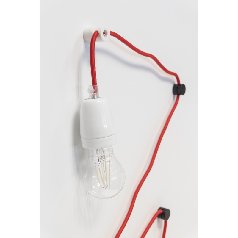 Crochet de fixation en V pour câble blanc 2 pièces CHACON