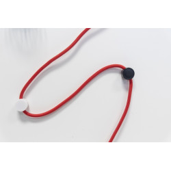 Fixation murale pour câble textile blanc 2 pièces CHACON