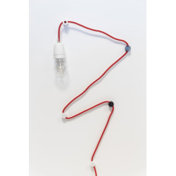 Fixation murale pour câble textile noire 2 pièces CHACON