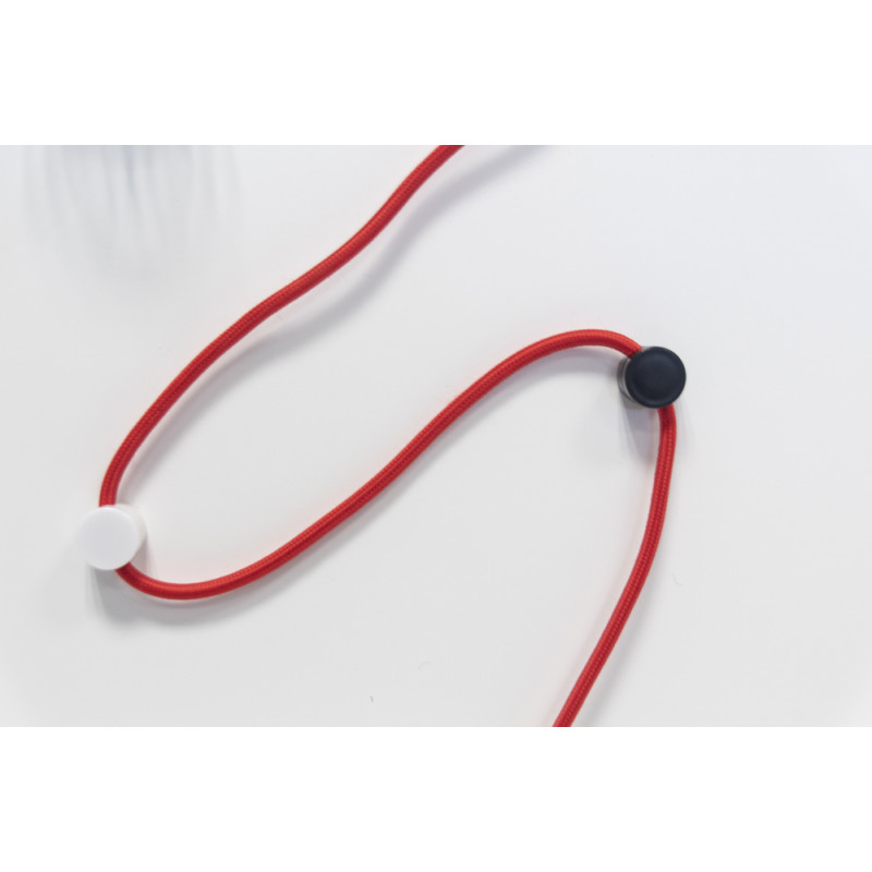 Fixation murale pour câble textile noire 2 pièces CHACON