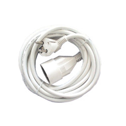 Allonge électrique 3 x 1,5 mm² 5 m blanche CHACON